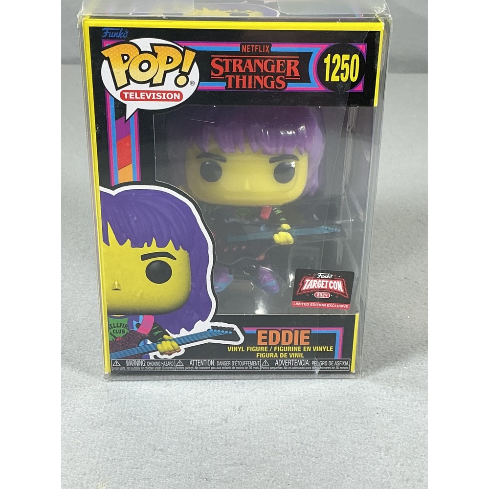 Funko Pop Stranger Things Eddie #1250 TargetCon 2024 Exclusive New Protector